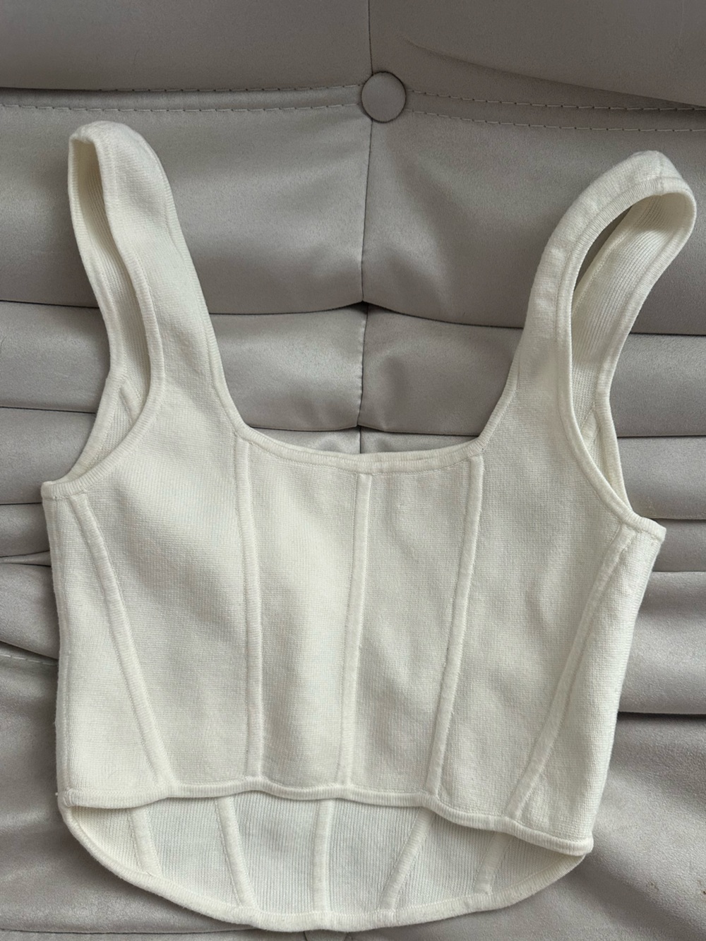 Wilfred Cream Ribbed Tank Top - Picture 3 of 3